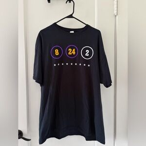 8 24 2 Kobe Bryant Memorial T-Shirt Los Angeles Lakers vs. Warriors game 2/8/20